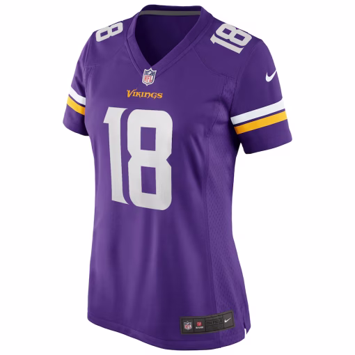 Justin Jefferson Minnesota Vikings Nike Women’s Game Jersey – Purple - Image 2