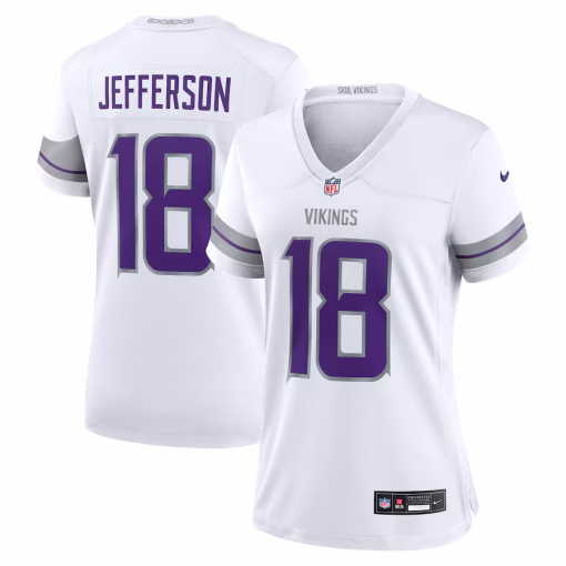 Justin Jefferson Minnesota Vikings Nike Women’s Alternate Game Player Jersey – White