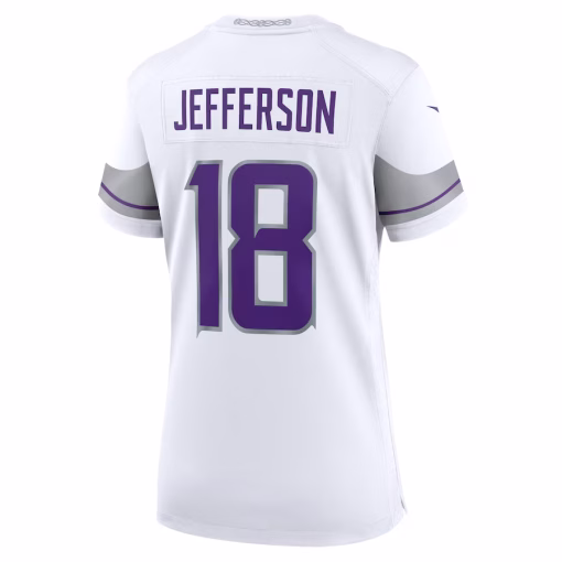 Justin Jefferson Minnesota Vikings Nike Women’s Alternate Game Player Jersey – White - Image 3