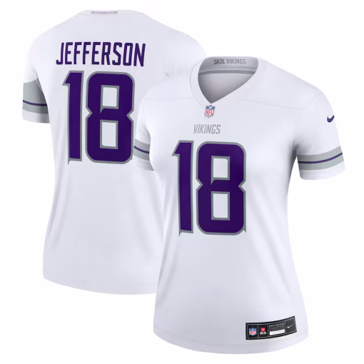Justin Jefferson Minnesota Vikings Nike Women’s Alternate Legend Player Performance Top – White