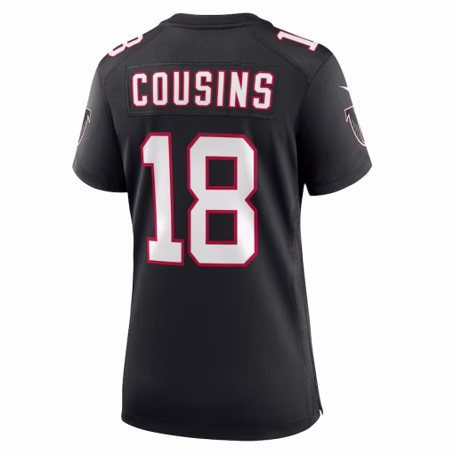 Kirk Cousins Atlanta Falcons Nike Women’s Alternate Game Jersey – Black - Image 3