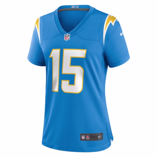 Ladd McConkey Los Angeles Chargers Nike Women’s Game Jersey – Powder Blue - Image 2