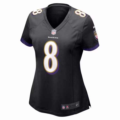 Lamar Jackson Baltimore Ravens Nike Women’s Alternate Game Jersey – Black - Image 2
