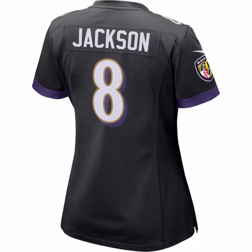 Lamar Jackson Baltimore Ravens Nike Women’s Game Jersey – Black - Image 3