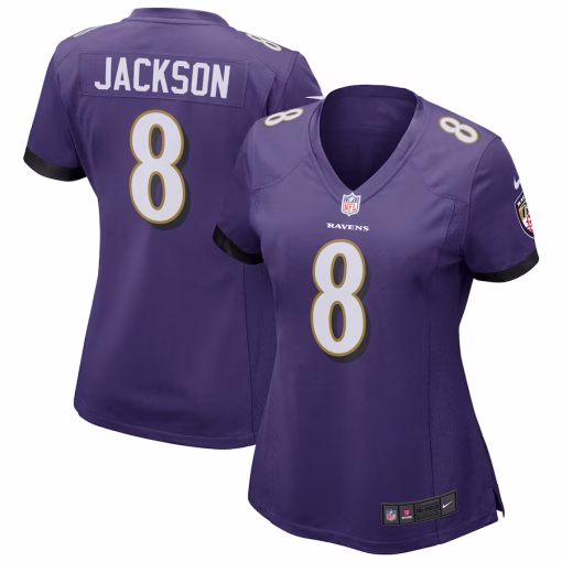 Lamar Jackson Baltimore Ravens Nike Women’s Game Jersey – Purple