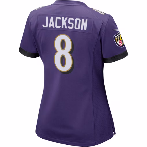 Lamar Jackson Baltimore Ravens Nike Women’s Game Jersey – Purple - Image 3