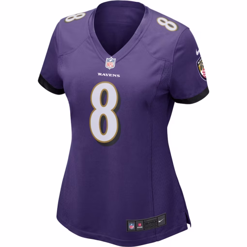 Lamar Jackson Baltimore Ravens Nike Women’s Game Player Jersey – Purple - Image 2