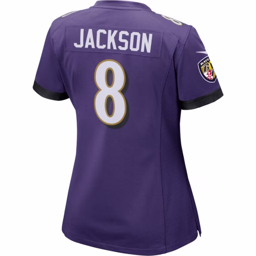 Lamar Jackson Baltimore Ravens Nike Women’s Game Player Jersey – Purple - Image 3