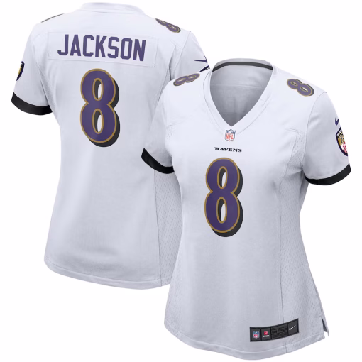 Lamar Jackson Baltimore Ravens Nike Women’s Game Jersey – White
