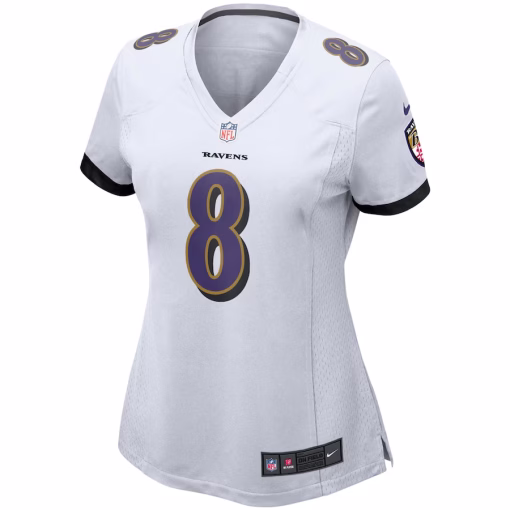 Lamar Jackson Baltimore Ravens Nike Women’s Game Jersey – White - Image 2