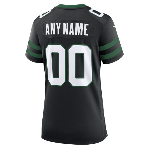 New York Jets Nike Women’s Alternate Custom Game Jersey – Legacy Black - Image 3