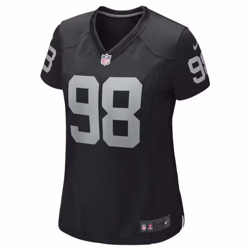 Maxx Crosby Las Vegas Raiders Nike Women’s Jersey – Black - Image 2