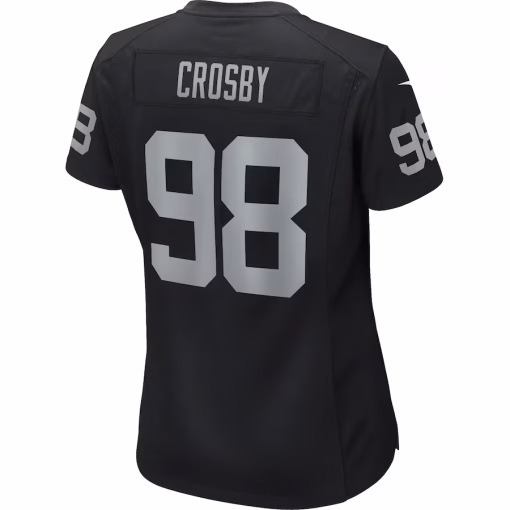Maxx Crosby Las Vegas Raiders Nike Women’s Jersey – Black - Image 3
