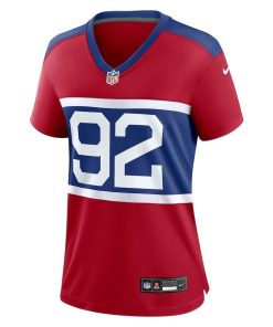Alternative view of Michael Strahan New York Giants Nike Women’s Alternate Retired Player Game Jersey – Century Red