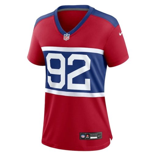 Michael Strahan New York Giants Nike Women’s Alternate Retired Player Game Jersey – Century Red - Image 2