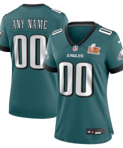 Philadelphia Eagles Nike Women’s Super Bowl LIX Custom Game Jersey – Midnight Green