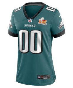 Alternative view of Philadelphia Eagles Nike Women’s Super Bowl LIX Custom Game Jersey – Midnight Green