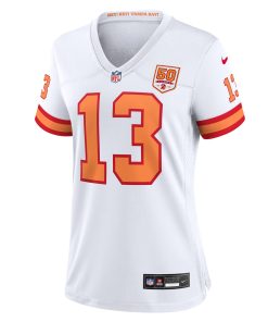 Alternative view of Mike Evans ’76 Tampa Bay Buccaneers Nike Women’s 50th Season Game Jersey – White