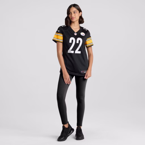 Women’s Pittsburgh Steelers Najee Harris Nike Black Team Game Jersey - Image 4