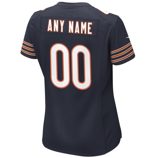 Chicago Bears Nike Women’s Custom Game Jersey – Navy - Image 3
