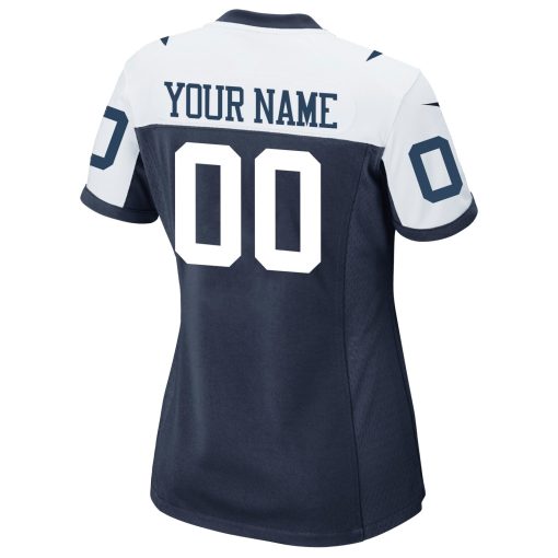Dallas Cowboys Nike Women’s Alternate Custom Game Jersey – Navy - Image 3