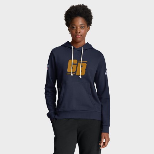 Green Bay Packers Nike Women’s The 1923 Classic Sideline Dri-FIT Pullover Hoodie – Navy