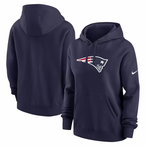 New England Patriots Nike Women’s Club Fleece Pullover Hoodie – Navy