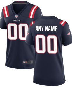 New England Patriots Nike Women’s Custom Game Jersey – Navy