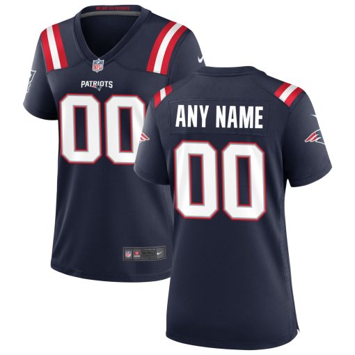New England Patriots Nike Women’s Custom Game Jersey – Navy