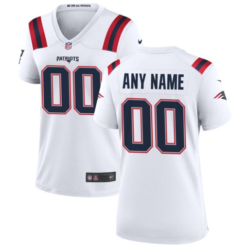 Nike New England Patriots Women’s Custom Game Jersey – White