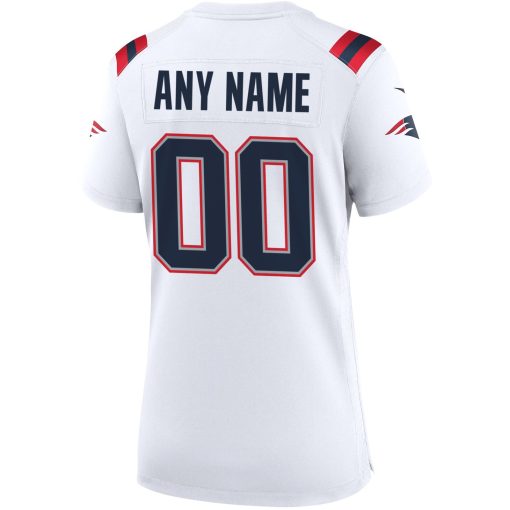Nike New England Patriots Women’s Custom Game Jersey – White - Image 3
