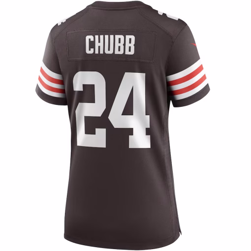 Nick Chubb Cleveland Browns Nike Women’s Game Jersey – Brown - Image 3