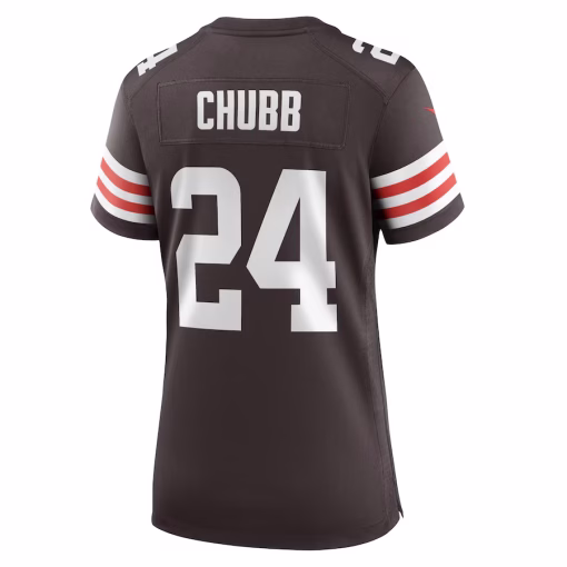 Nick Chubb Cleveland Browns Nike Women’s Team Game Jersey – Brown - Image 3