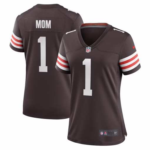 Number 1 Mom Cleveland Browns Nike Women’s Game Jersey – Brown