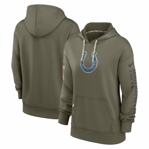 Indianapolis Colts Nike Women’s Salute To Service Performance Pullover Hoodie – Olive
