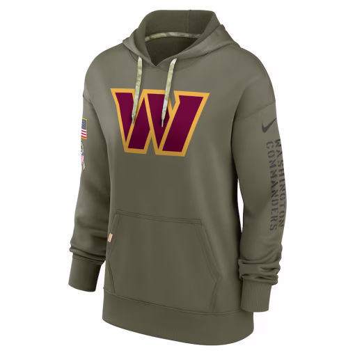 Washington Commanders Nike Women’s Salute To Service Performance Pullover Hoodie – Olive - Image 3