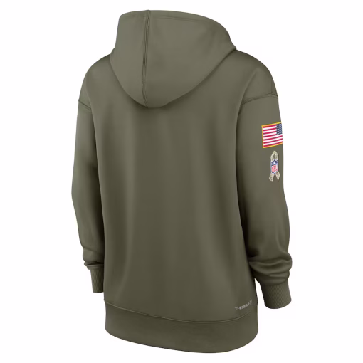 Washington Commanders Nike Women’s Salute To Service Performance Pullover Hoodie – Olive - Image 2