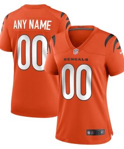 Cincinnati Bengals Nike Women’s Alternate Game Custom Jersey – Orange