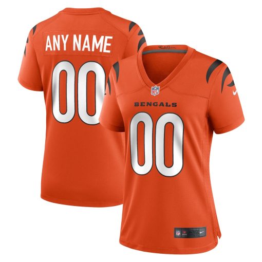 Cincinnati Bengals Nike Women’s Alternate Game Custom Jersey – Orange