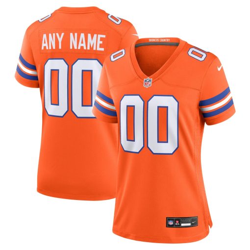 Denver Broncos Nike Women’s Mile High Collection 1977 Throwback Custom Game Jersey – Orange