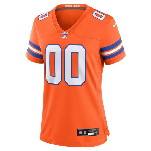Denver Broncos Nike Women’s Mile High Collection 1977 Throwback Custom Game Jersey – Orange - Image 2