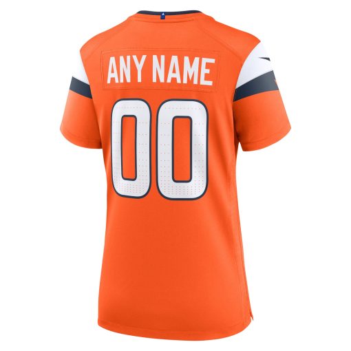Denver Broncos Nike Women’s Mile High Collection Custom Game Jersey  – Orange - Image 3