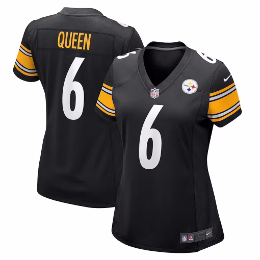 Women’s Pittsburgh Steelers Patrick Queen Nike Black Game Player Jersey