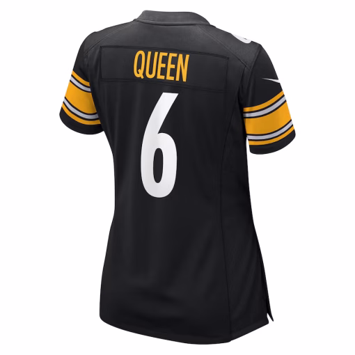 Women’s Pittsburgh Steelers Patrick Queen Nike Black Game Player Jersey - Image 3