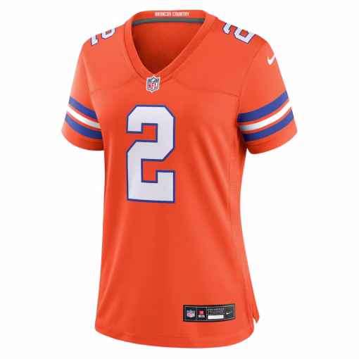 Patrick Surtain II Denver Broncos Nike Women’s Mile High Collection 1977 Throwback Player Game Jersey – Orange - Image 3