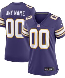 Minnesota Vikings Nike Women’s Classic Custom Game Jersey – Purple