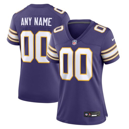 Minnesota Vikings Nike Women’s Classic Custom Game Jersey – Purple