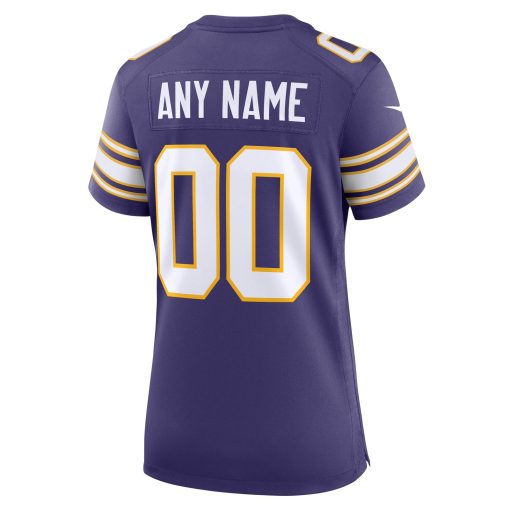 Minnesota Vikings Nike Women’s Classic Custom Game Jersey – Purple - Image 3