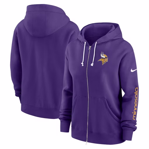 Minnesota Vikings Nike Women’s Phoenix Hoodie Full-Zip Sweatshirt – Purple