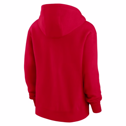 Women’s Kansas City Chiefs Nike Red Club Fleece Pullover Hoodie - Image 3